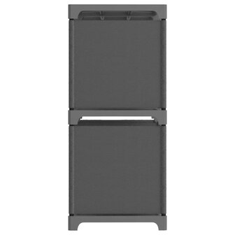 Kast met 5 vakken 103x30x72,5 cm stof grijs 3