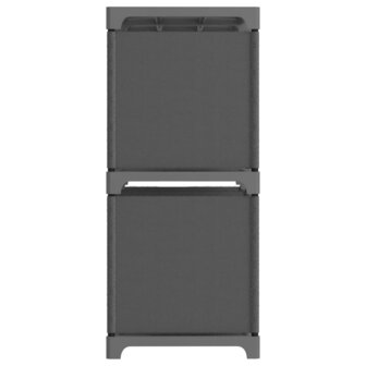 Kast met 6 vakken 103x30x72,5 cm stof grijs 3