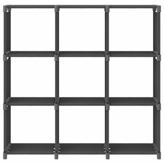 Kast met 9 vakken 103x30x107,5 cm stof grijs 2