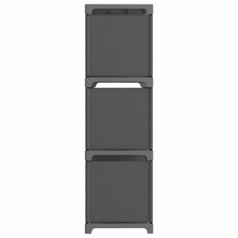 Kast met 9 vakken 103x30x107,5 cm stof grijs 3