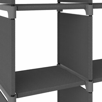 Kast met 9 vakken 103x30x107,5 cm stof grijs 6
