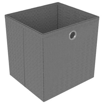 Kast met 9 vakken met boxen 103x30x107,5 cm stof grijs 7