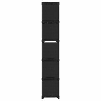 Kast met 15 vakken 103x30x175,5 cm stof zwart 3