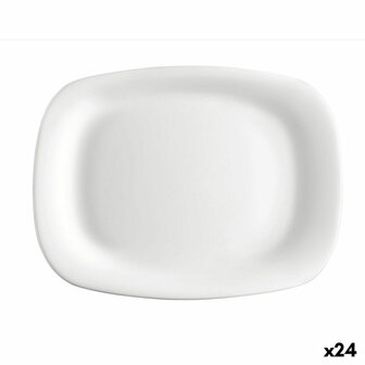 Serveerschaal Bormioli Rocco Parma Rechthoekig Wit Glas 20 x 28 cm (24 Stuks) 1