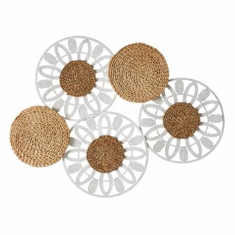 Wanddecoratie Wit Natuurlijk 87 x 3,5 x 68 cm 1