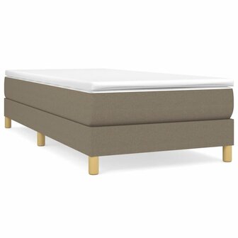 Boxspring met matras stof taupe 80x200 cm 2
