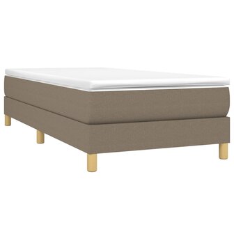 Boxspring met matras stof taupe 80x200 cm 3