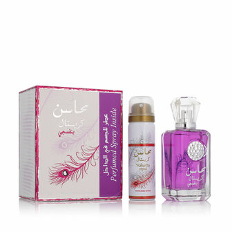 Parfumset voor Dames Lattafa 2 Onderdelen Mahasin Crystal Violet 1
