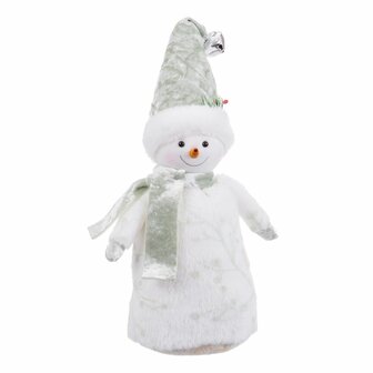 Sneeuwpop Wit Groen 6 x 6 x 25 cm 1