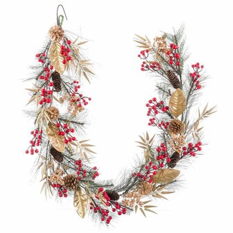 Kerstkrans Multicolour Gouden Plastic Ananas 180 cm 1