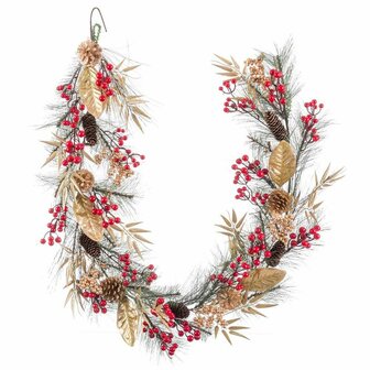 Kerstkrans Multicolour Gouden Plastic Ananas 180 cm 2