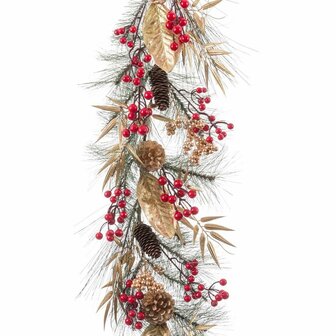 Kerstkrans Multicolour Gouden Plastic Ananas 180 cm 3