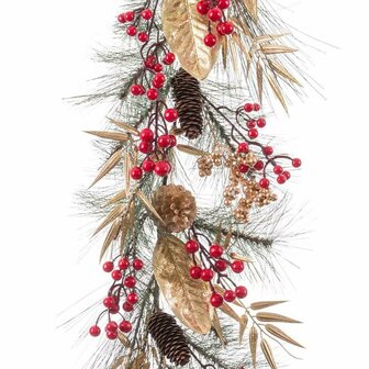 Kerstkrans Multicolour Gouden Plastic Ananas 180 cm 4