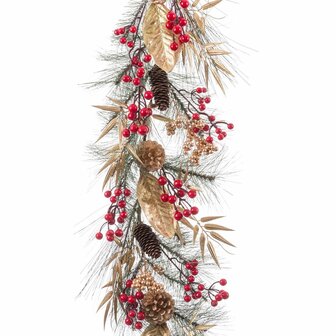 Kerstkrans Multicolour Gouden Plastic Ananas 180 cm 5