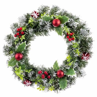 Kerstkroon Rood Multicolour Plastic 40 cm 2