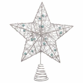 Kerstster Zilverkleurig Metaal 20 x 5 x 25 cm 1