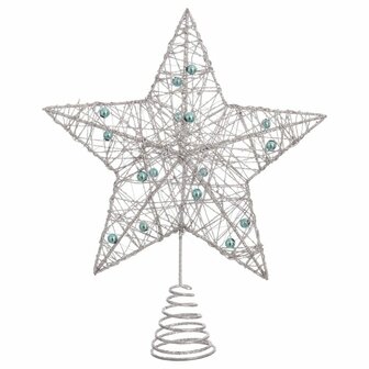 Kerstster Zilverkleurig Metaal 20 x 5 x 25 cm 2