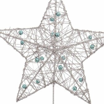 Kerstster Zilverkleurig Metaal 20 x 5 x 25 cm 3