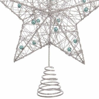 Kerstster Zilverkleurig Metaal 20 x 5 x 25 cm 4