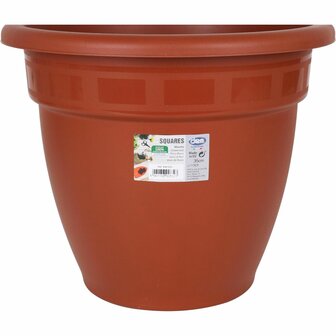 Bloempot Dem Squares Rond Bruin 35 x 35 x 28,5 cm (6 Stuks) 2