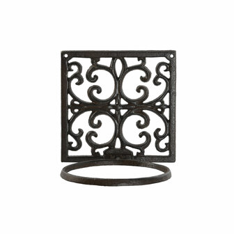 Wandsteun voor hangende bloempotten Home ESPRIT Donkerbruin Ijzer 18 x 17,5 x 18 cm 1