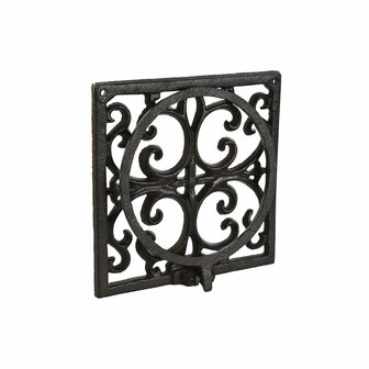 Wandsteun voor hangende bloempotten Home ESPRIT Donkerbruin Ijzer 18 x 17,5 x 18 cm 3