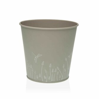 Bloempot Versa Zink Grijs Metaal (14 cm) 1