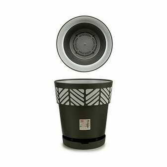 Zelfwaterende bloempot Stefanplast Orfeo Antraciet Plastic 29 x 29 x 29 cm (6 Stuks) 3