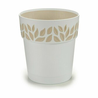 Zelfwaterende bloempot Stefanplast Cloe Wit Plastic 15 x 15 x 15 cm (12 Stuks) 2