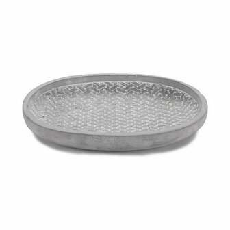 Bloempot schaal Ibergarden 190060-2 Grijs Cement Met reli&euml;f 28 x 4 x 23 cm (6 Stuks) 2