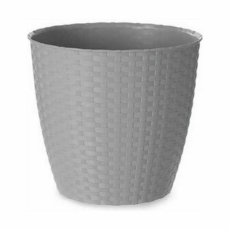Bloempot Stefanplast Grijs Plastic 24 x 22,3 x 24 cm (6 Stuks) 2