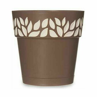 Zelfwaterende bloempot Stefanplast Cloe Bruin Plastic 15 x 15 x 15 cm (12 Stuks) 2