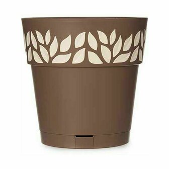Zelfwaterende bloempot Stefanplast Cloe Bruin Plastic 25 x 25 x 25 cm (6 Stuks) 3