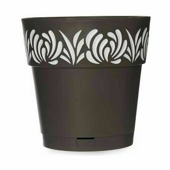 Zelfwaterende bloempot Stefanplast Gaia Antraciet Plastic 25 x 25 x 25 cm (6 Stuks) 3