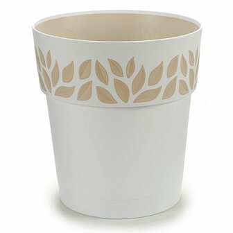 Zelfwaterende bloempot Stefanplast Cloe Wit Plastic 25 x 25 x 25 cm (6 Stuks) 2