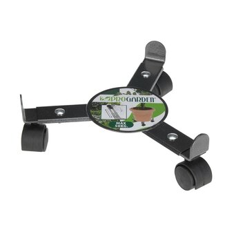 Standaard voor bloempot met wielen Verstelbaar Grijs Metaal (30 cm) 1