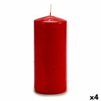 Kaars Acorde CY88200M Rood 9 x 20 x 9 cm (4 Stuks) 1