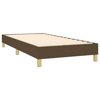 Boxspring met matras stof donkerbruin 90x190 cm 4
