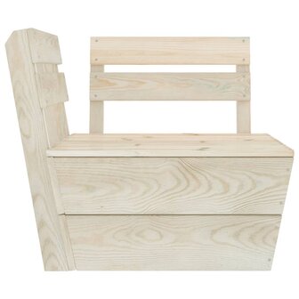Tuinbank 2-zits pallet ge&iuml;mpregneerd vurenhout 5