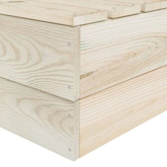 Tuinbank 2-zits pallet ge&iuml;mpregneerd vurenhout 6