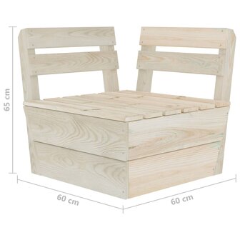 Tuinbank 2-zits pallet ge&iuml;mpregneerd vurenhout 7