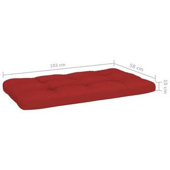Tweezitsbank pallet met kussens wit ge&iuml;mpregneerd grenenhout 7