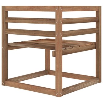 Tuinbank 2-zits pallet met lichtblauwe kussens grenenhout 7