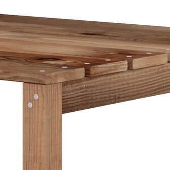 Tuinbank 2-zits pallet met lichtblauwe kussens grenenhout 8