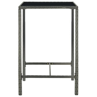 5-delige Tuinbarset met kussens poly rattan grijs 5