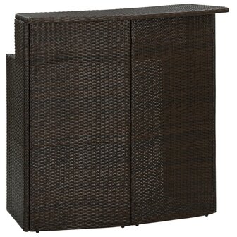 5-delige Tuinbarset met kussens bruin 6