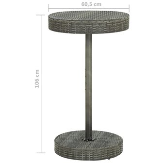 3-delige Tuinbarset met kussens poly rattan grijs 9