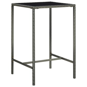 3-delige Tuinbarset met kussens poly rattan grijs 6