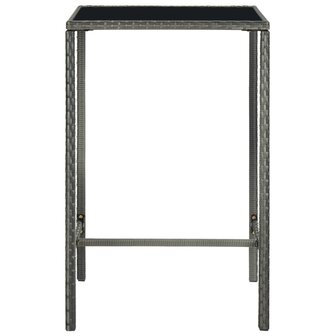 3-delige Tuinbarset met kussens poly rattan grijs 7