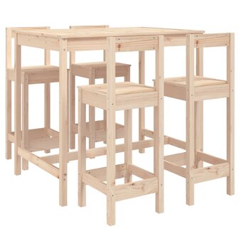 5-delige Barset massief grenenhout 2